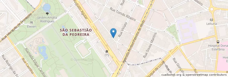 Mapa de ubicacion de Casa de Pasto São Sebastião en Portugal, Metropolregion Lissabon, Lissabon, Großraum Lissabon, Lissabon.