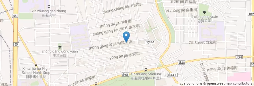 Mapa de ubicacion de 忠春蔘藥行 en Taiwan, Nuova Taipei, Distretto Di Xinzhuang.