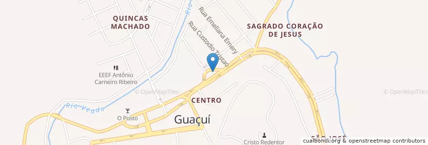 Mapa de ubicacion de Bar do Gordo en ブラジル, 南東部地域, エスピリト サント, Região Geográfica Intermediária De Cachoeiro De Itapemirim, Microrregião Caparaó, Guaçuí.