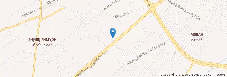 Mapa de ubicacion de جایگاه پرشیا en 伊朗, استان البرز, شهرستان کرج, بخش مرکزی شهرستان کرج, کرج.