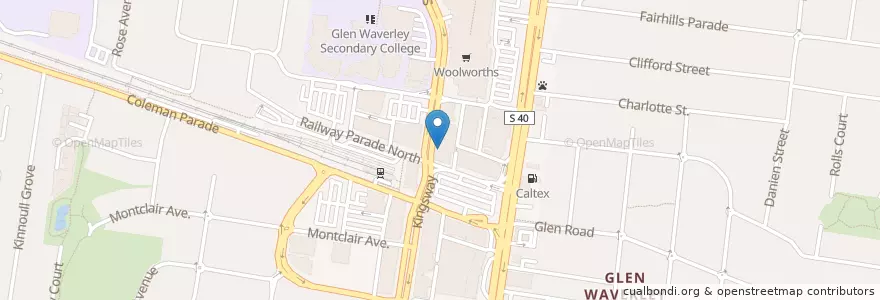 Mapa de ubicacion de Commonwealth Bank en Австралия, Виктория, City Of Monash.