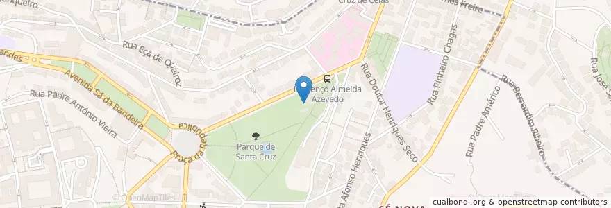 Mapa de ubicacion de Bar do Campo de Santa Cruz en Португалия, Центральный Регион, Baixo Mondego, Coimbra, Coimbra, Sé Nova, Santa Cruz, Almedina E São Bartolomeu.