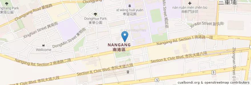 Mapa de ubicacion de 南港派出所 en Taiwan, Nuova Taipei, Taipei, Distretto Di Nangang.