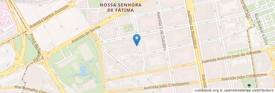 Mapa de ubicacion de Restaurante Xangai en پرتغال, Área Metropolitana De Lisboa, Lisboa, Grande Lisboa, لیسبون, Avenidas Novas.