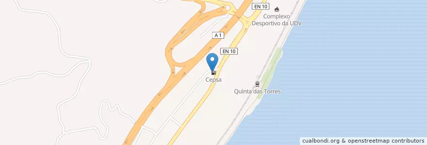 Mapa de ubicacion de Cepsa en Portekiz, Área Metropolitana De Lisboa, Lisboa, Grande Lisboa, Vila Franca De Xira, Vila Franca De Xira.
