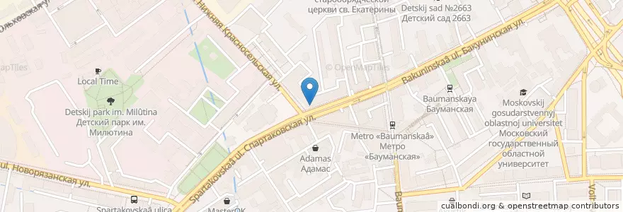 Mapa de ubicacion de Связь Банк en Russia, Distretto Federale Centrale, Москва, Центральный Административный Округ, Басманный Район.