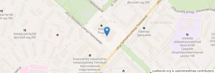 Mapa de ubicacion de Мим-театр «За двумя Зайцами» en Russia, Siberian Federal District, Krasnoyarsk Krai, Krasnoyarsk Urban Okrug.