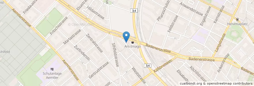 Mapa de ubicacion de Axoi en Switzerland, Zurich, District Zurich, Zurich.