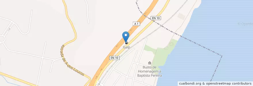 Mapa de ubicacion de Galp en Portekiz, Área Metropolitana De Lisboa, Lisboa, Grande Lisboa, Vila Franca De Xira.