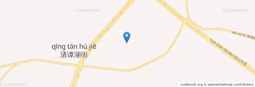 Mapa de ubicacion de 清潭湖街道 en Китай, Хубэй, Ухань, Хуншань, 武汉化学工业新区（托管）, 清潭湖街道.
