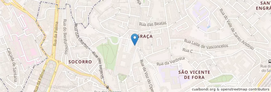 Mapa de ubicacion de Baga Baga en Portugal, Área Metropolitana De Lisboa, Lisboa, Grande Lisboa, Lisbon, São Vicente.
