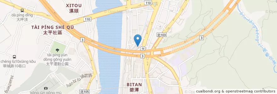 Mapa de ubicacion de 精采食坊 en Taiwán, Nuevo Taipéi, 新店區.