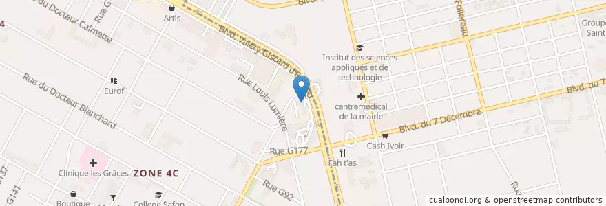 Mapa de ubicacion de SIB - Agence VGE en 코트디부아르, 아비장, Koumassi, Marcory.