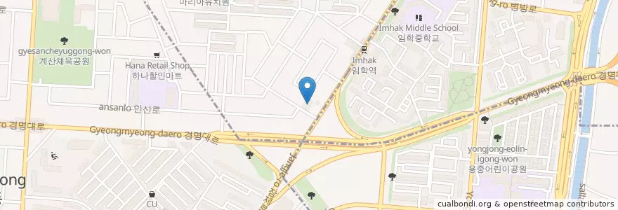 Mapa de ubicacion de 계양2동주민센터 en 大韓民国, 仁川広域市, 桂陽区.