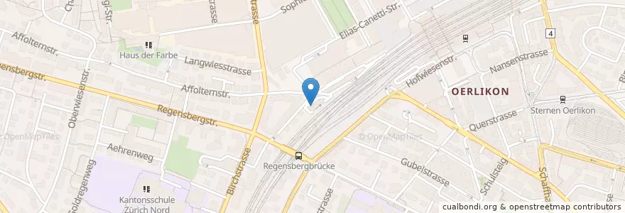 Mapa de ubicacion de Soft Car Wash Oerlikon en Switzerland, Zurich, District Zurich, Zurich.