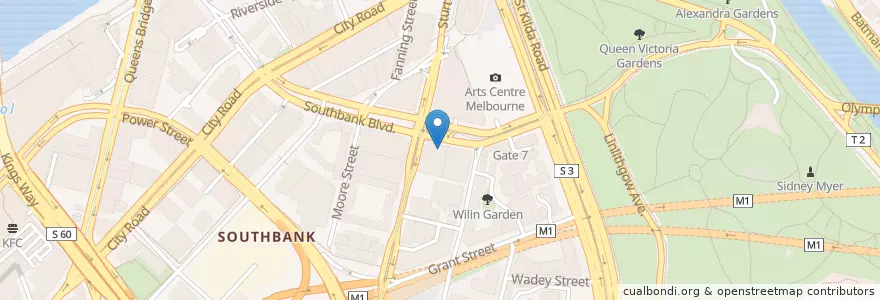 Mapa de ubicacion de Blondie en Australia, Victoria, City Of Melbourne.