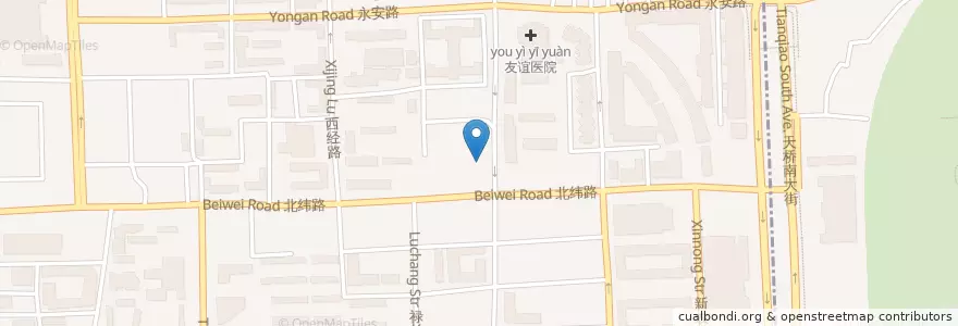 Mapa de ubicacion de Medical and Health centre en 中国, 北京市, 河北省, 西城区.