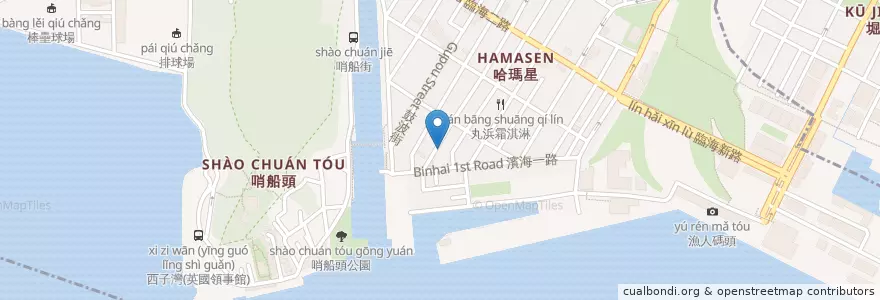 Mapa de ubicacion de 阿雪小吃部 en 台湾, 高雄市, 鼓山区.
