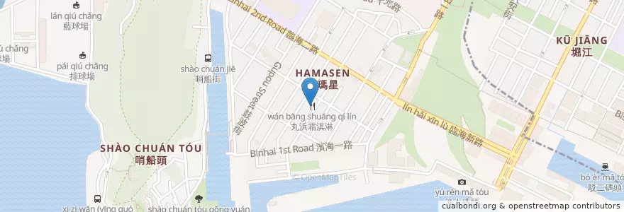 Mapa de ubicacion de 丸浜霜淇淋 en 臺灣, 高雄市, 鼓山區.