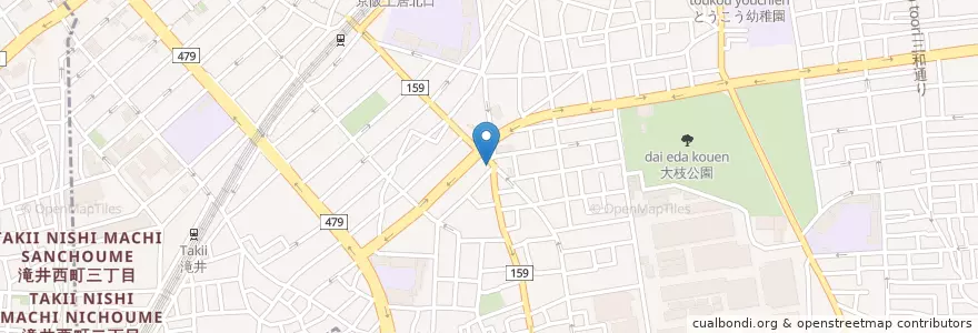 Mapa de ubicacion de 鳥きよ en 日本, 大阪府, 守口市, 旭区.