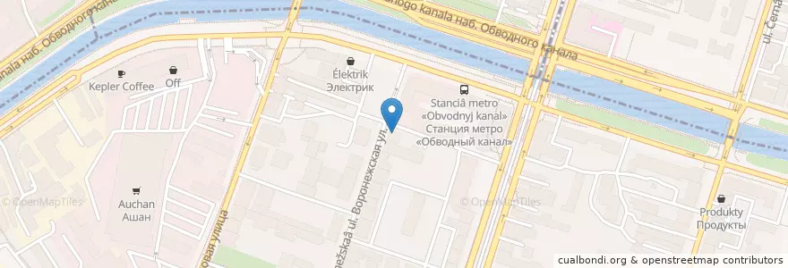 Mapa de ubicacion de Стоматология без боли en ロシア, 北西連邦管区, レニングラード州, サンクト ペテルブルク.