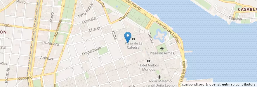 Mapa de ubicacion de Esto No Es Un Cafe en کوبا, La Habana, La Habana Vieja.