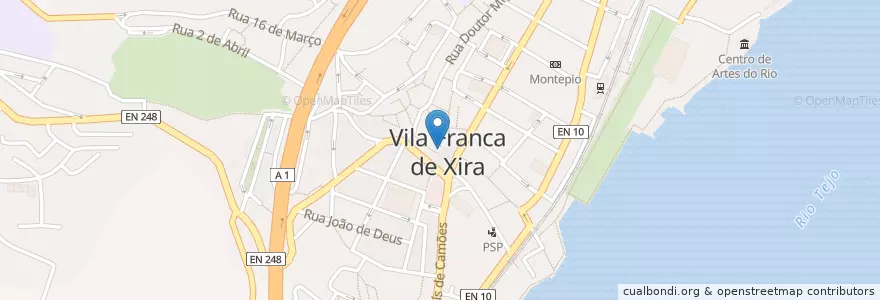 Mapa de ubicacion de Farmácia César en 葡萄牙, Área Metropolitana De Lisboa, Lisboa, Grande Lisboa, Vila Franca De Xira, Vila Franca De Xira.