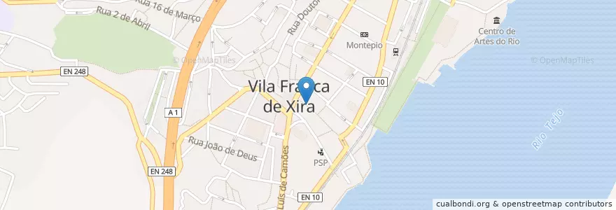 Mapa de ubicacion de Farmácia Silva Carvalho en Portugal, Área Metropolitana De Lisboa, Lisbon, Grande Lisboa, Vila Franca De Xira, Vila Franca De Xira.