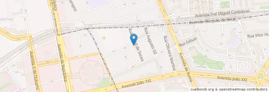 Mapa de ubicacion de Dom Tacho en Portugal, Área Metropolitana De Lisboa, Lisboa, Grande Lisboa, Lisboa, Areeiro.