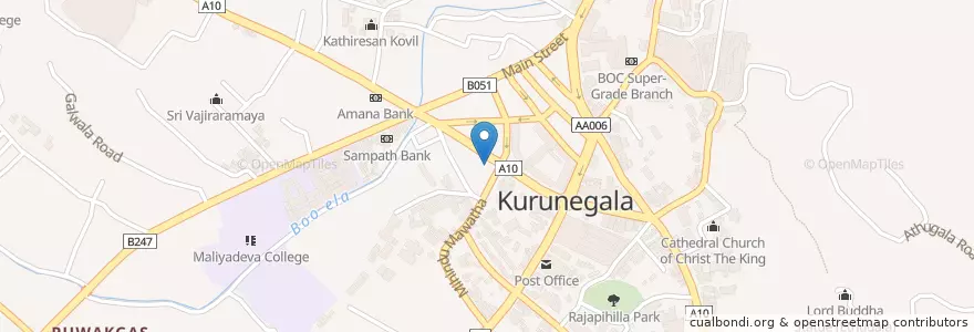 Mapa de ubicacion de St. Anne's Church en Sri Lanka, වයඹ පළාත, කුරුණෑගල දිස්ත්‍රික්කය, Kurunegala M.C. Limit.