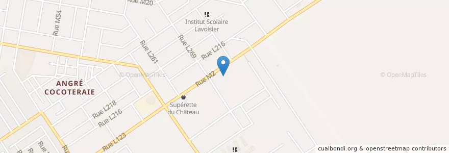 Mapa de ubicacion de Pizzeria Solarino en Elfenbeinküste, Abidjan, Cocody.