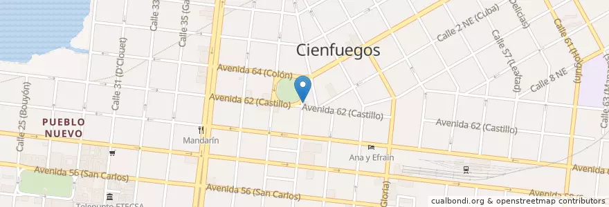 Mapa de ubicacion de Taberna Bucanero en Kuba, Cienfuegos, Cienfuegos, Ciudad De Cienfuegos.