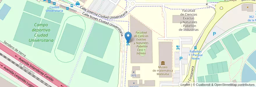 Mapa de ubicacion de 317 - Cero Más Infinito en アルゼンチン, Ciudad Autónoma De Buenos Aires, ブエノスアイレス, Comuna 13.