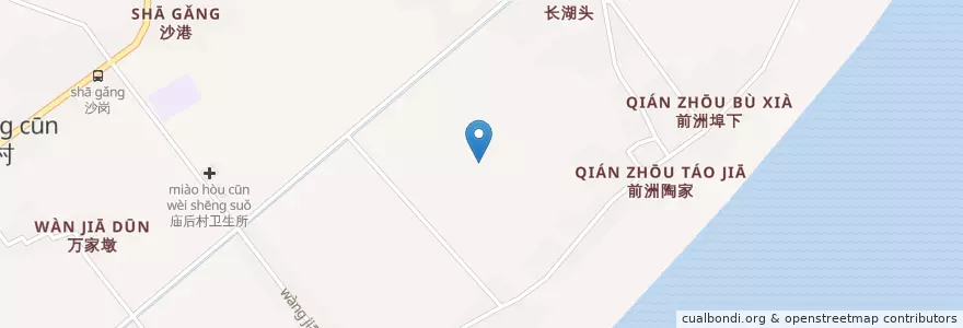 Mapa de ubicacion de 东湖区 en 中国, 江西省, 南昌市, 东湖区, 扬子洲镇.