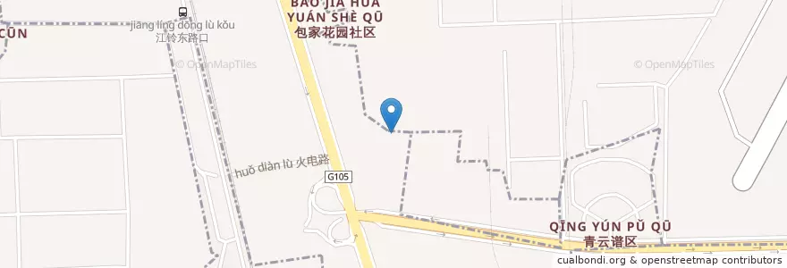 Mapa de ubicacion de 青云谱区 en China, Jiangxi, 南昌市, 青云谱区, 三家店街道.