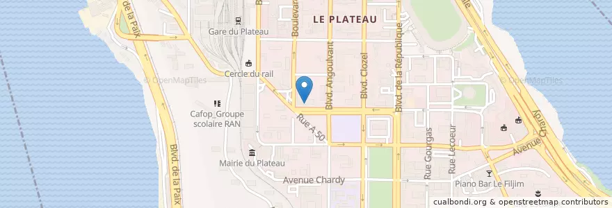 Mapa de ubicacion de Pharmacie du Longchamp en Costa D'Avorio, Abidjan, Le Plateau.