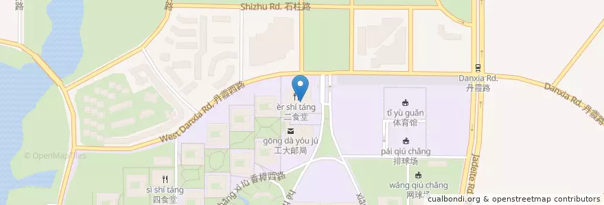 Mapa de ubicacion de 一食堂 en China, Anhui, Hefei, 蜀山区 (Shushan), 合肥市区, 合肥经济技术开发区, 芙蓉社区.