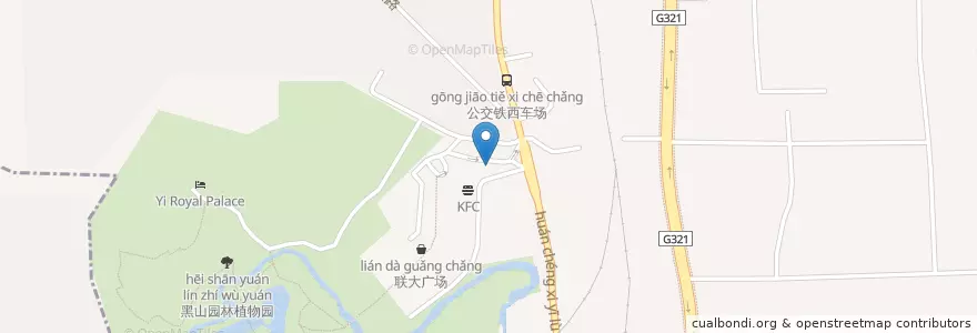 Mapa de ubicacion de 联达广场 en China, Guangxi, Guilin, Xiangshan District, 南门街道.