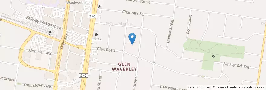 Mapa de ubicacion de Mount Street Neighbourhood House en أستراليا, ولاية فيكتوريا, City Of Monash.