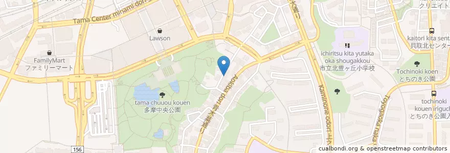 Mapa de ubicacion de 青木山東福寺 en Japan, 東京都, 多摩市.