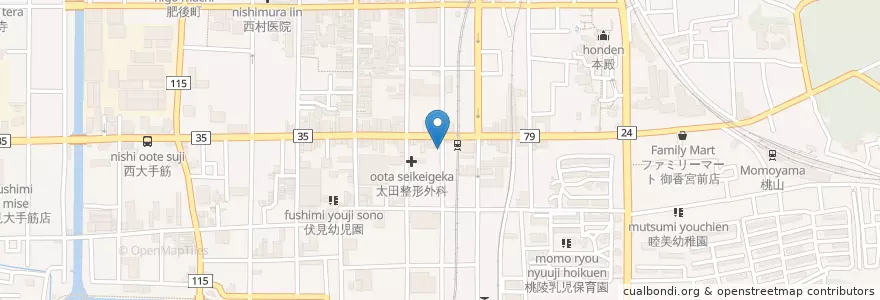 Mapa de ubicacion de 串もん まるまる en Japon, Préfecture De Kyoto, 京都市, 伏見区.