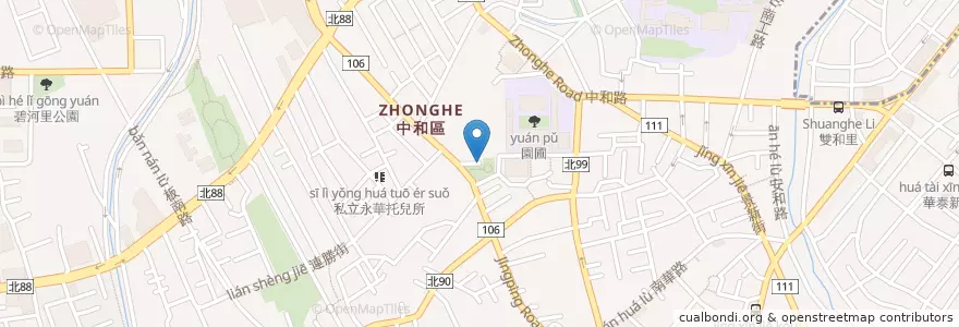 Mapa de ubicacion de 中和國小地下停車場 en Tayvan, 新北市, 中和區.