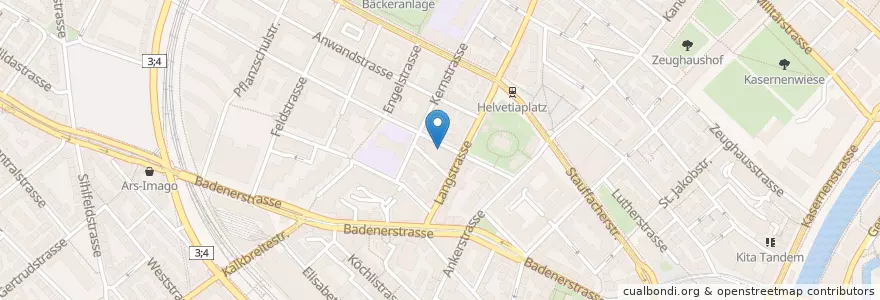 Mapa de ubicacion de Brick en Suisse, Zurich, District De Zurich, Zurich.
