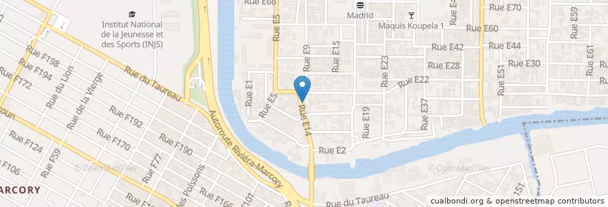 Mapa de ubicacion de MTN Mobile Money en 科特迪瓦, 阿比让, Marcory.