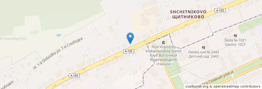 Mapa de ubicacion de Шашлычная en Russie, District Fédéral Central, Oblast De Moscou, Городской Округ Балашиха.