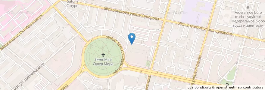 Mapa de ubicacion de ФОРА-Банк en Rusia, Центральный Федеральный Округ, Калужская Область, Городской Округ Калуга.