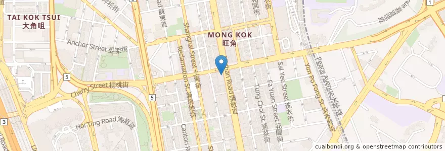 Mapa de ubicacion de HSBC en China, Guangdong, Hong Kong, Kowloon, New Territories, Yau Tsim Mong District.