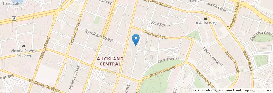 Mapa de ubicacion de Deschlers en New Zealand, Auckland, Waitematā.