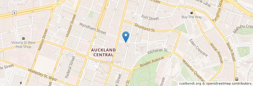 Mapa de ubicacion de Rakinos en Новая Зеландия, Auckland, Waitematā.
