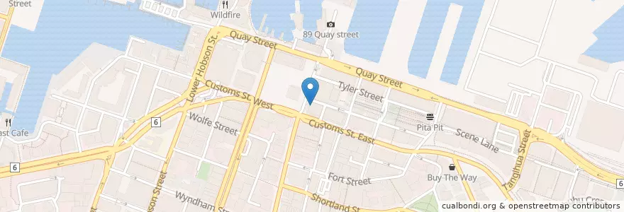 Mapa de ubicacion de Boogie Wonderland en 뉴질랜드, Auckland, Waitematā.